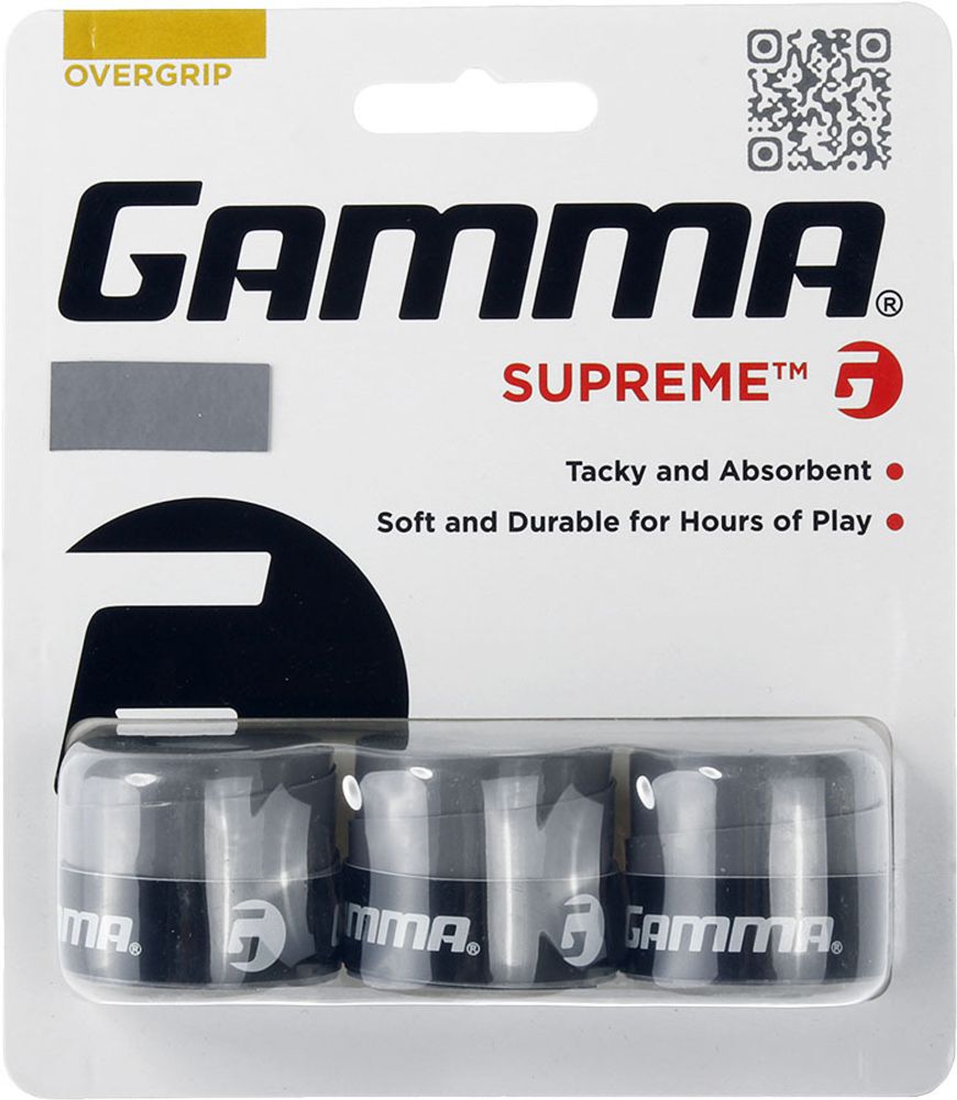 Теннисные намотки Gamma Supreme grey 3P
