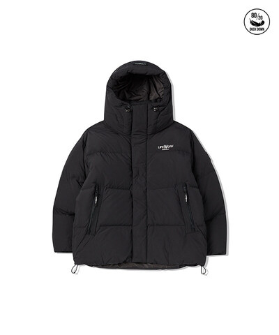 Куртка с капюшоном и двойным воротником