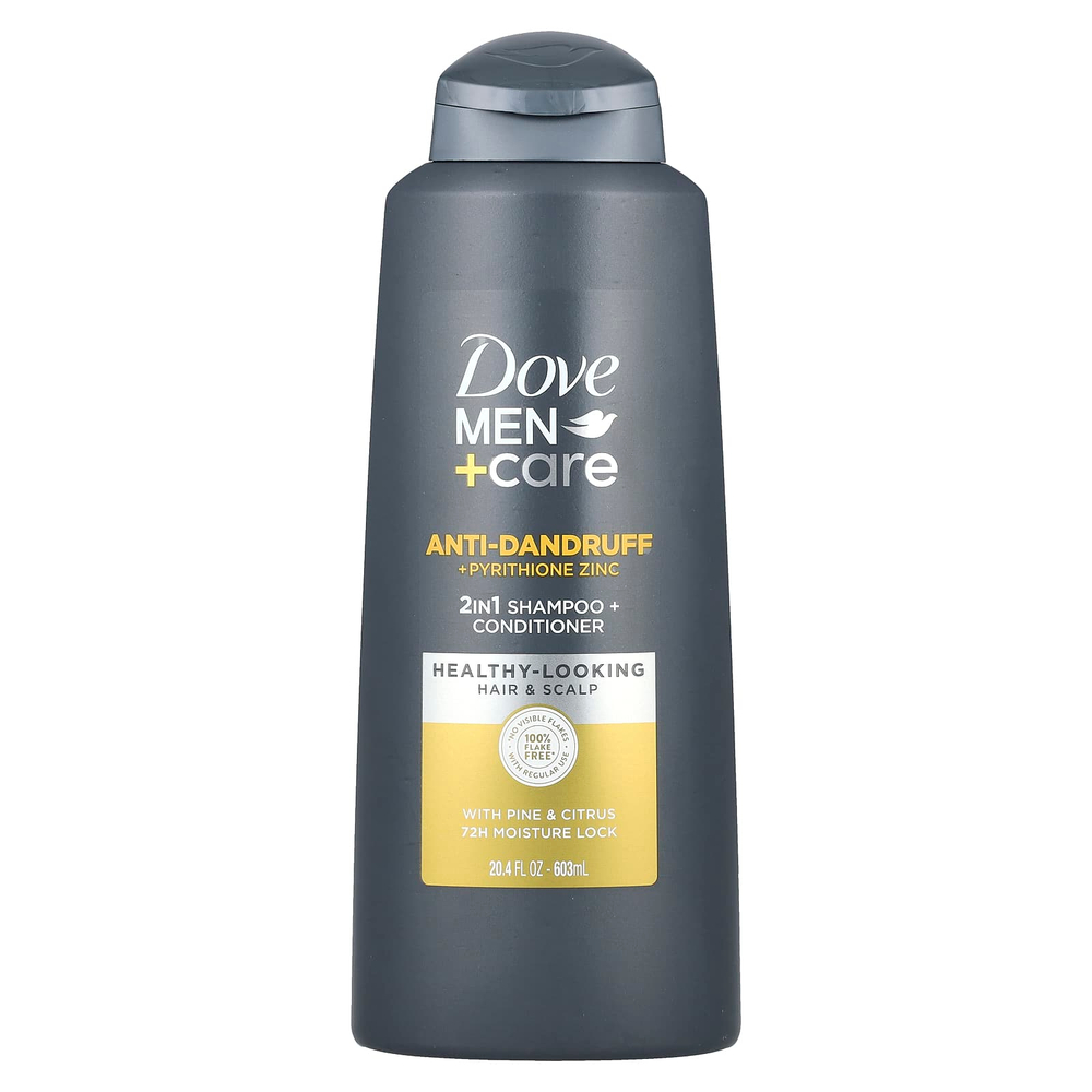 Dove, Men + Care, шампунь и кондиционер 2 в 1 против перхоти, из сосны и цитрусовых, 603 мл (20,4 жидк. унц.)