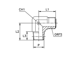 Штуцер FC90 D12 ORFS 13/16 - NPTF 1/2