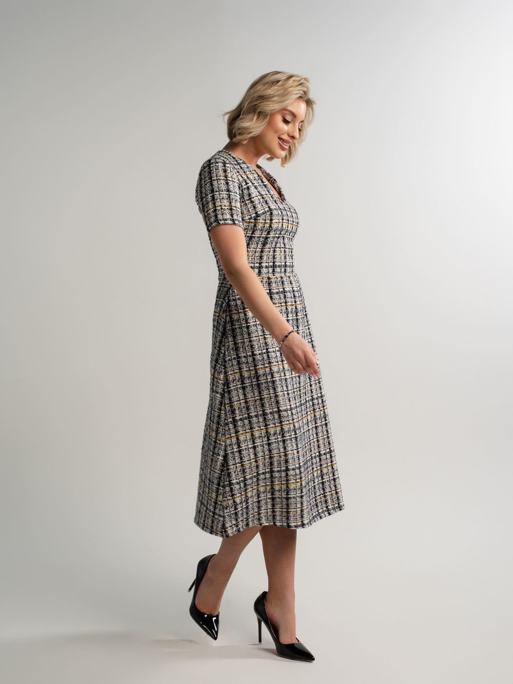 Платье твидовое Парижанка (серое) П15093-10М LT Collection