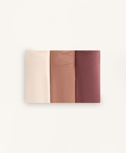 OYSHO Набор из трех классических трусиков с V-образным вырезом из модальной смеси, кремовый