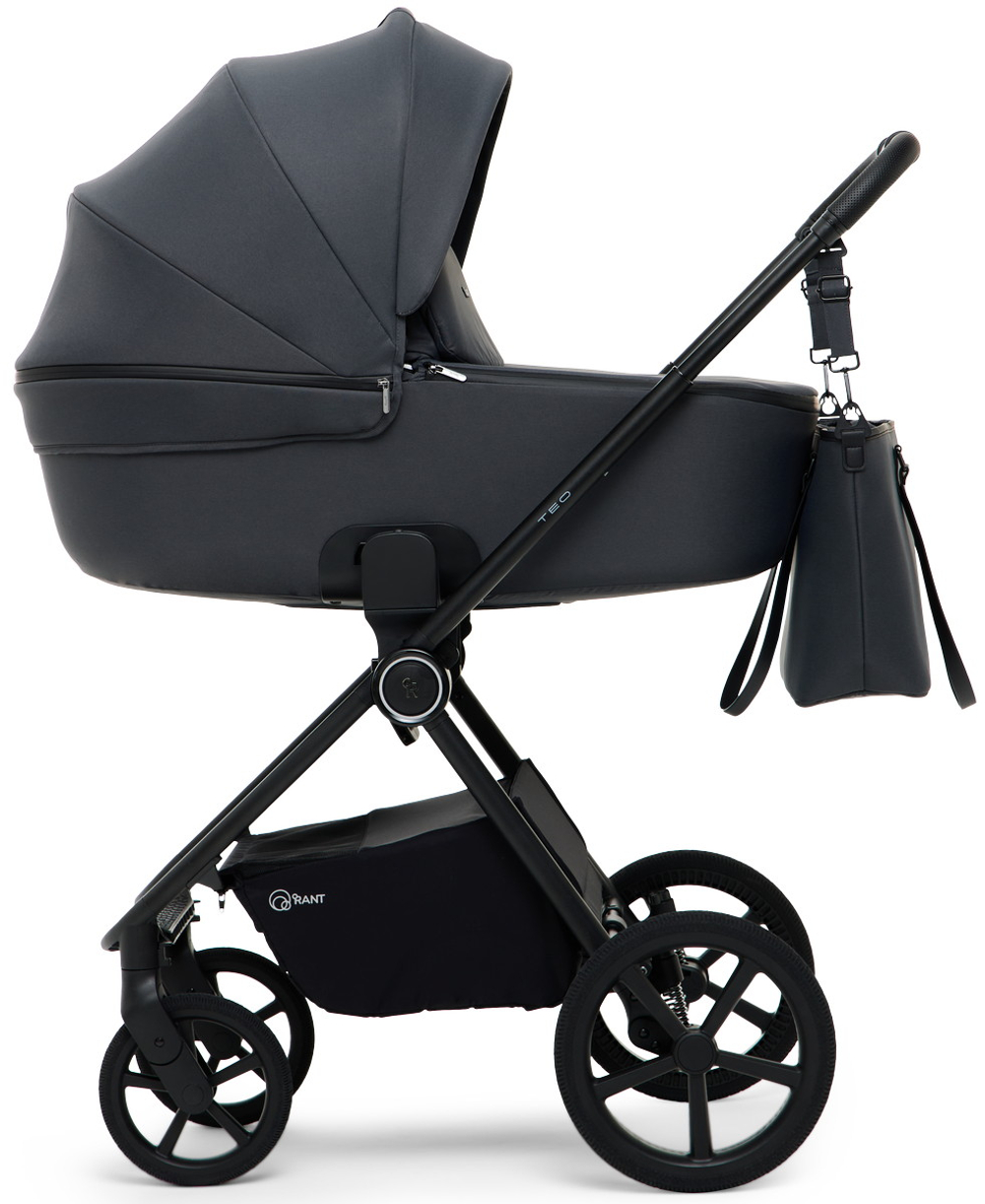 Детская коляска Rant Teo Soft 3 в 1 с автокреслом Miro Black Graphite