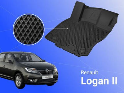 Коврики EVA 3D для Renault Logan ll 2014-21 Delform Standard EVS-1205/1