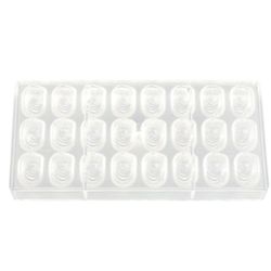 Пластиковая форма "Овал с узором" 24 ячейки 35*21*16 мм, P.L. Proff Cuisine