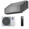 Мультисплит система на 4 комнаты Gree GWH09AVCXB-K6DNA1B/I (black) x 4 / GWHD(28)NK6OO (LCLH)