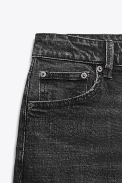 ZARA ПРЯМЫЕ ДЖИНСЫ TRF С ВЫСОКОЙ ПОСАДКОЙ, ЧЕРНЫЙ
