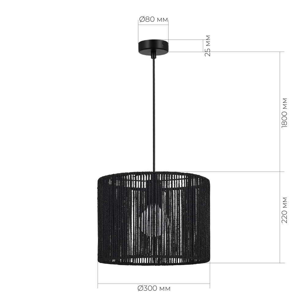 Светильник подвесной ETTAN E27 1х40W