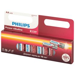 Батарейки Philips LR6P12W/51 АА алкалиновые 1,5v 12 шт. LR6-12BL Power | Philips