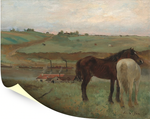 Лошади на лугу, Дега, картина для интерьера (репродукция) Настене.рф
