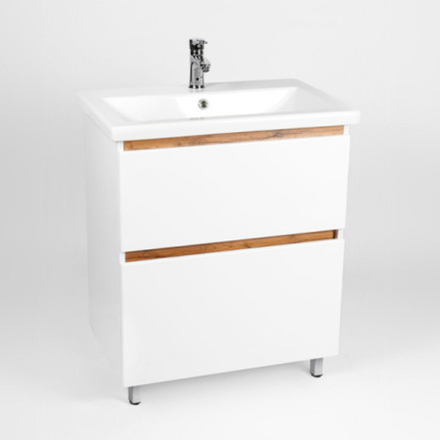 Тумба "Мальта" COMO 80 с раковиной 2 ящика подвесная