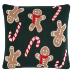 Подушка вязаная с новогодним рисунком gingerman из коллекции new year essential, 45x45 см