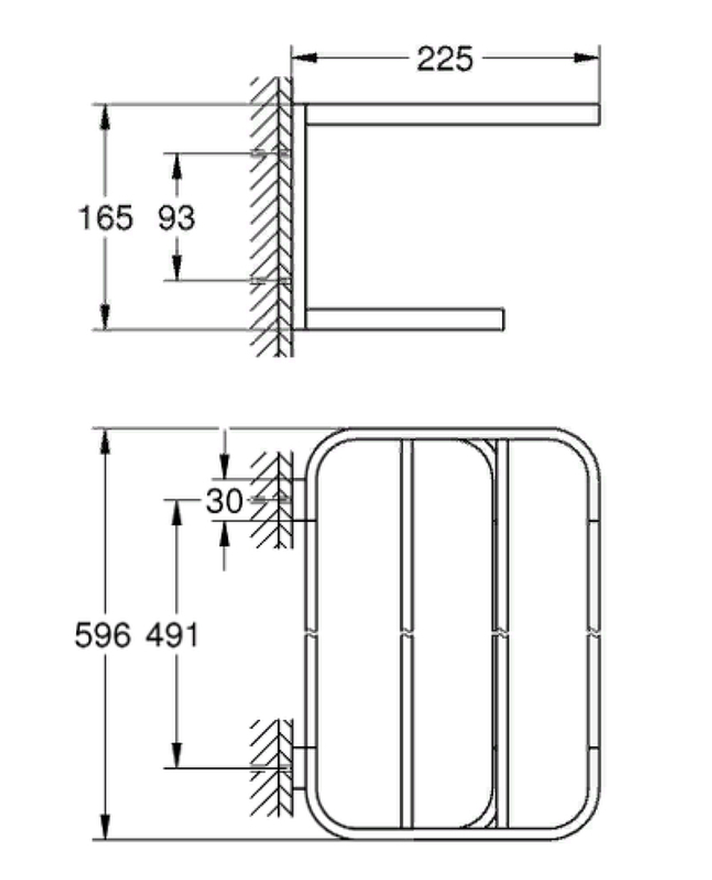 Полка для полотенец Grohe Selection 41066GN0 Холодный рассвет матовый