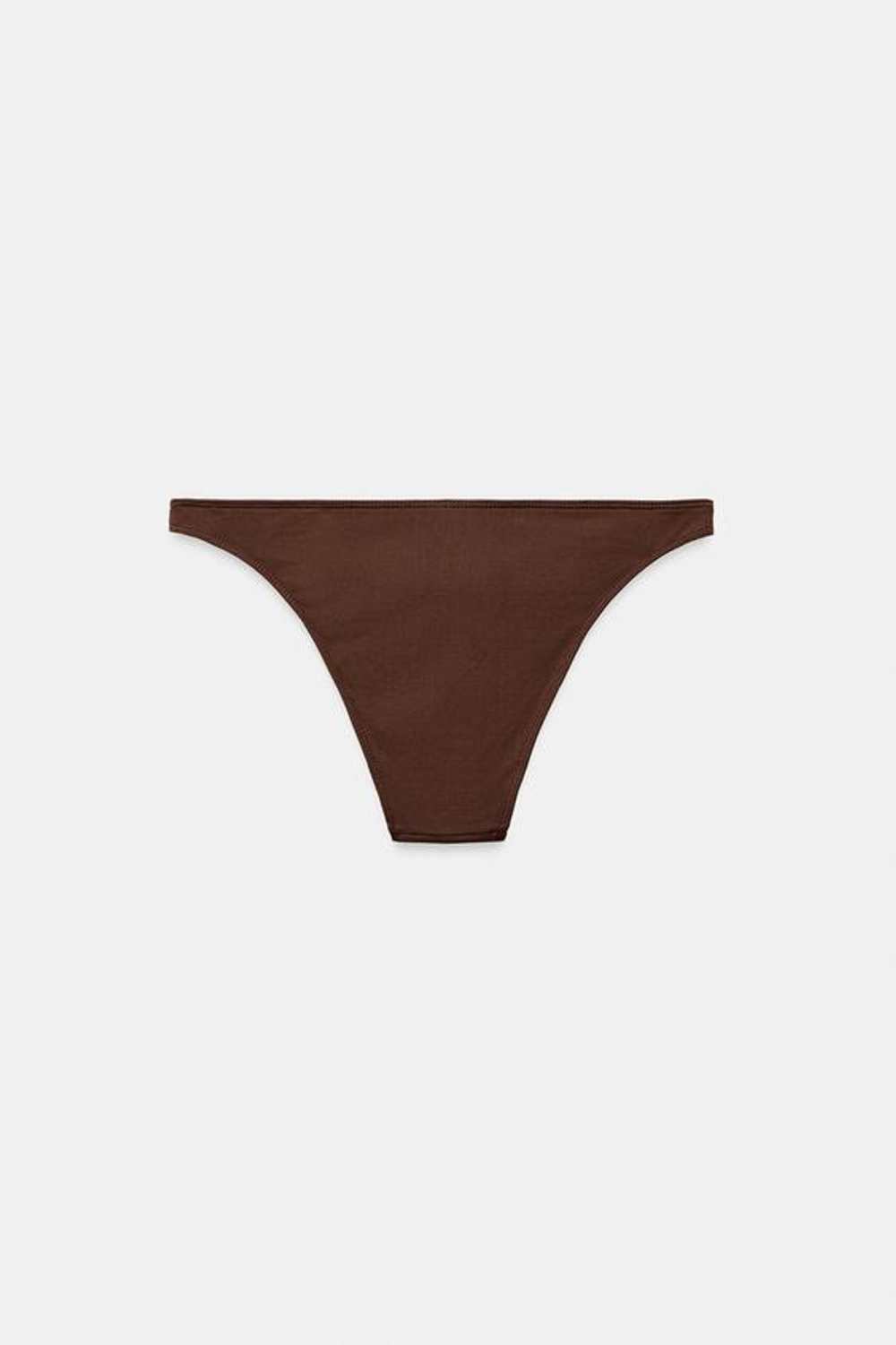 ZARA ОДНОТОННЫЕ ПЛАВКИ-БИКИНИ, КОРИЧНЕВЫЙ