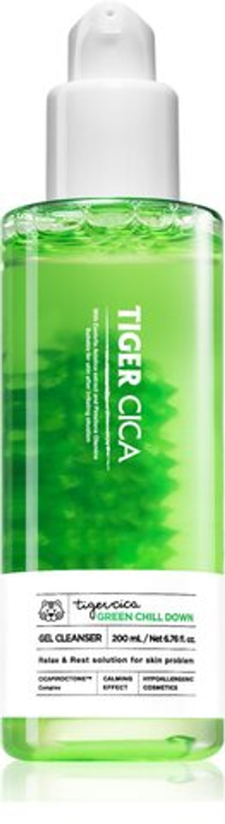 It´s Skin Tiger Cica Green Chill Down - успокаивающий очищающий гель для жирной и проблемной кожи /   200  ml  / GTIN 8809663572785