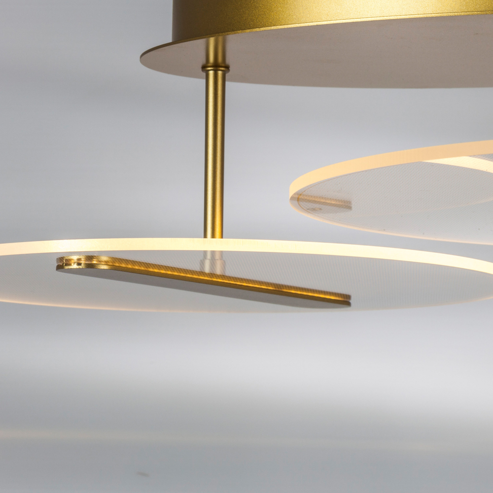 738053 Люстра ACRILE 33W LED 2691LM 120G ЗОЛОТО 3000K