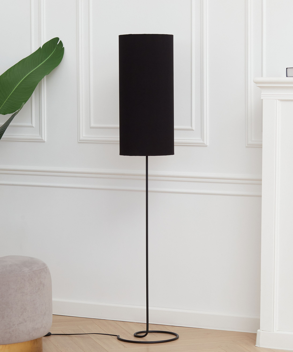 Торшер напольный белый с белым абажуром в стиле лофт, светильник напольный классический, Дельта, E27, 60 Вт