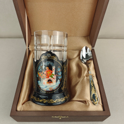 Чайный набор "По-щучьему веленью" (Ручная роспись Палех)