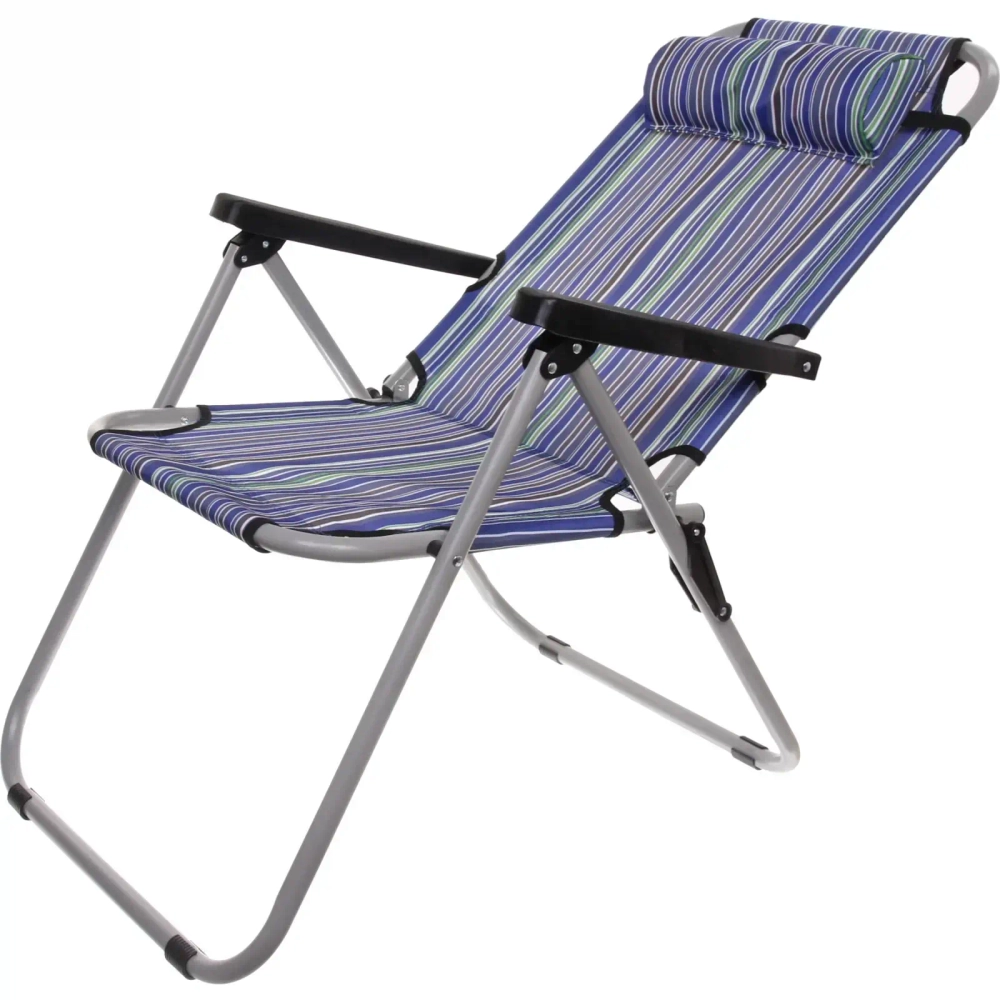 Стул 93*54*64см «Вейрона» складной, с подголовником,2 положения ДоброСад