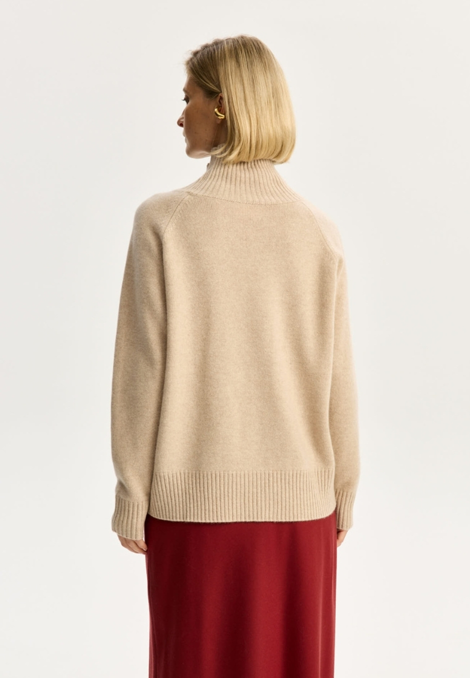 Свитер из кашемира с высоким воротом