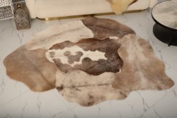 Ковер Мосси из шести шкур светло-коричневый стриженный