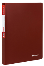 Папка А4 с 40 вкладышами "Office" 0,6мм, красная (BRAUBERG)