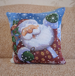 Декоративный гобеленовый чехол для интерьерной подушки Новогоднее чудо 38*38