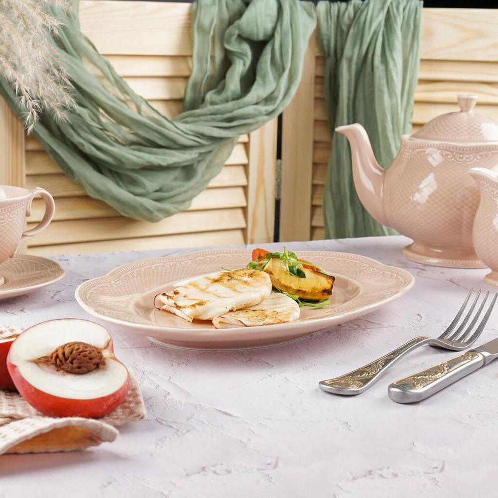 Блюдо овальное 30,3*22,7 см h3 см Aristocrat Peach Tea Noble [1]