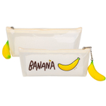 Пенал - косметичка Alingar, ПВХ, молния, брелок, 210 х 80 х 40 мм, "Фрукт", микс (фиолет,роз,голуб,бел,сирен)