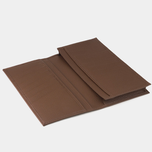 Мужской кожаный кошелек, теленок цвета шоколад