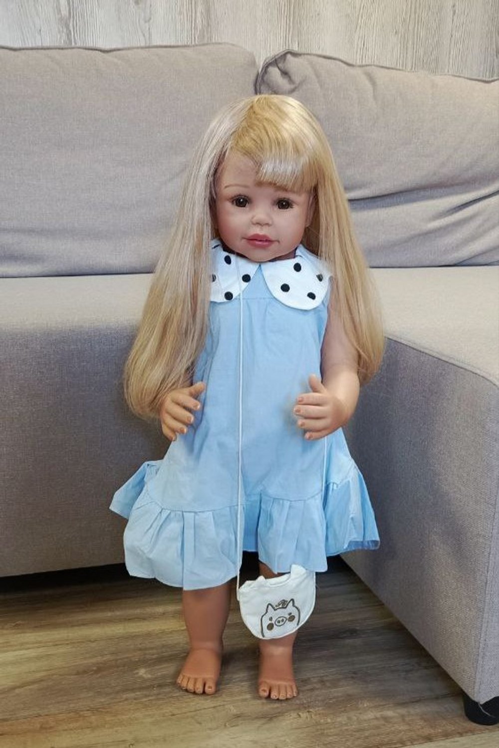 УЦЕНКА Кукла Реборн ростовая 70см в пакете (FA-254)