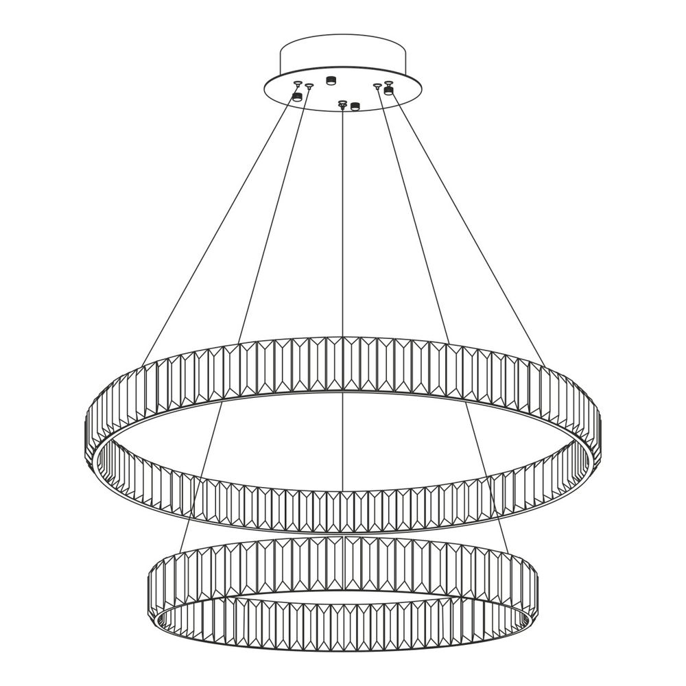 Citilux Чезаре CL338281 LED Люстра хрустальная с пультом Хром