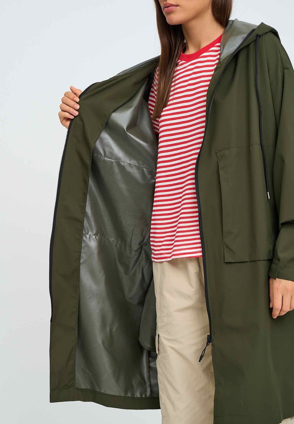 Плащ Kefirmaykifer оверсайз хаки