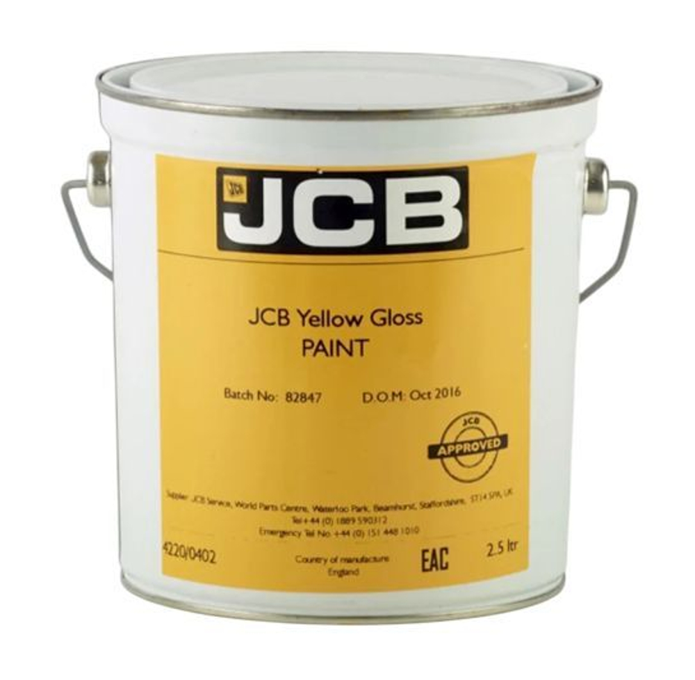 Краска желтая JCB оригинал 1,0 литра 4201/0541