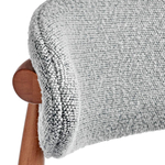 Стул полубарный Lucas светло-серый букле, ножки цвета орех