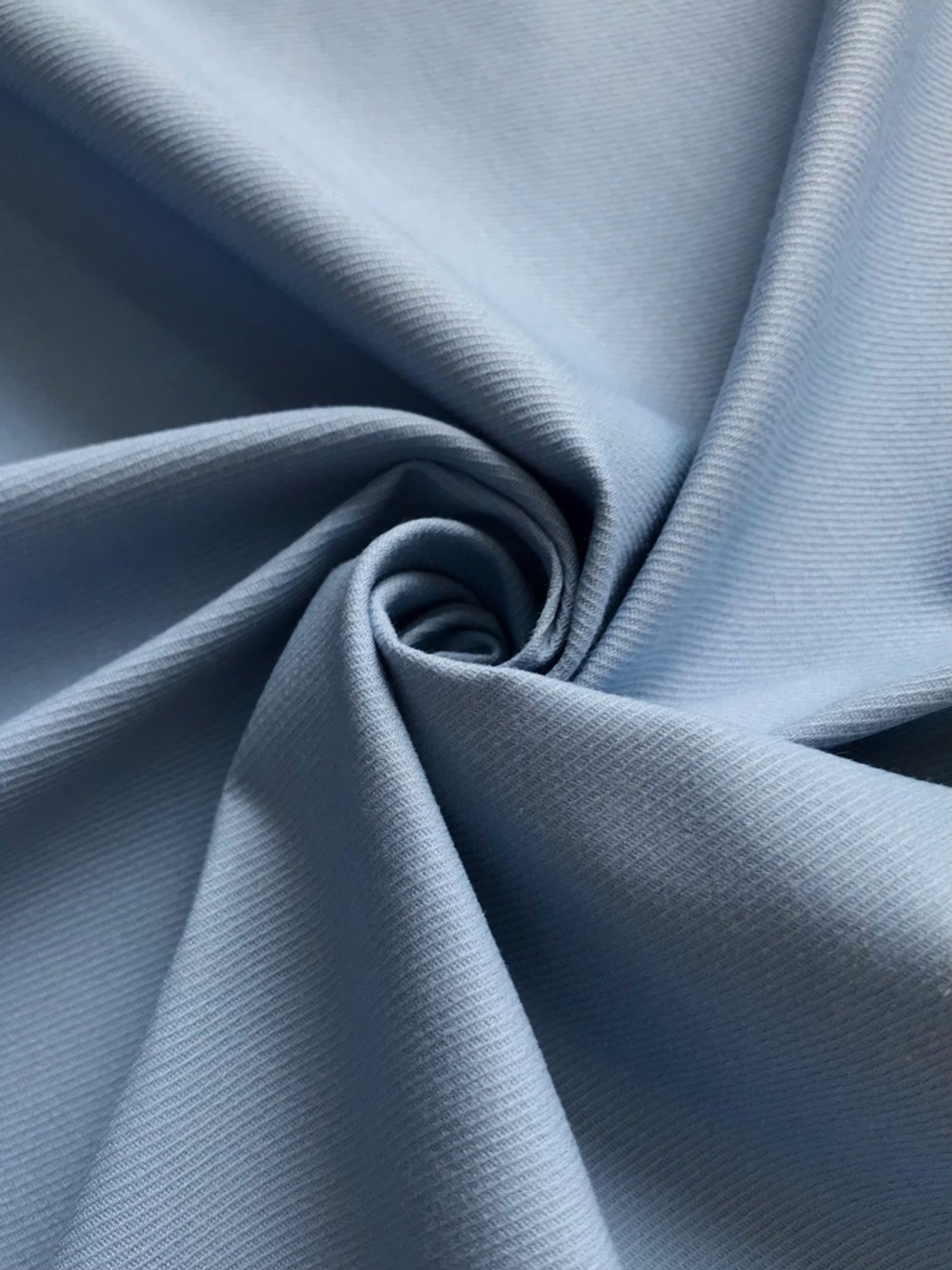 Коттон однот брючный, голубой twill satin