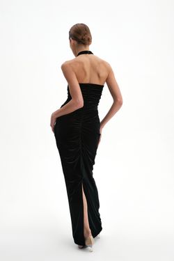 Платье из бархата (DRAMA QUEEN), черное