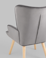 Кресло Хью велюр серый