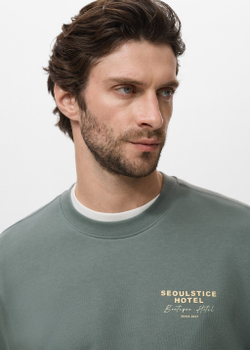 Принтованный свитшот из хлопка