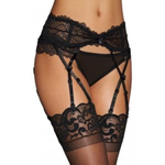 Чёрный пояс для чулок, размер M