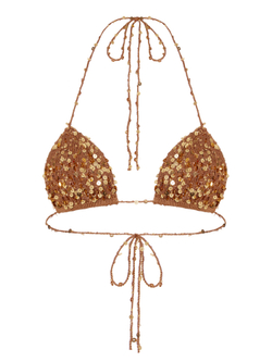 Вязаный лиф tobacco коричневый