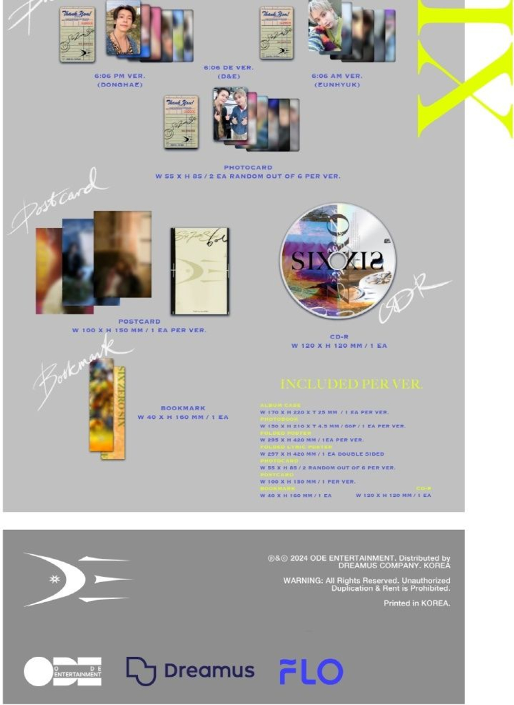 Альбом SUPER JUNIOR D&E - 606 5th Mini Album 3 Version SET