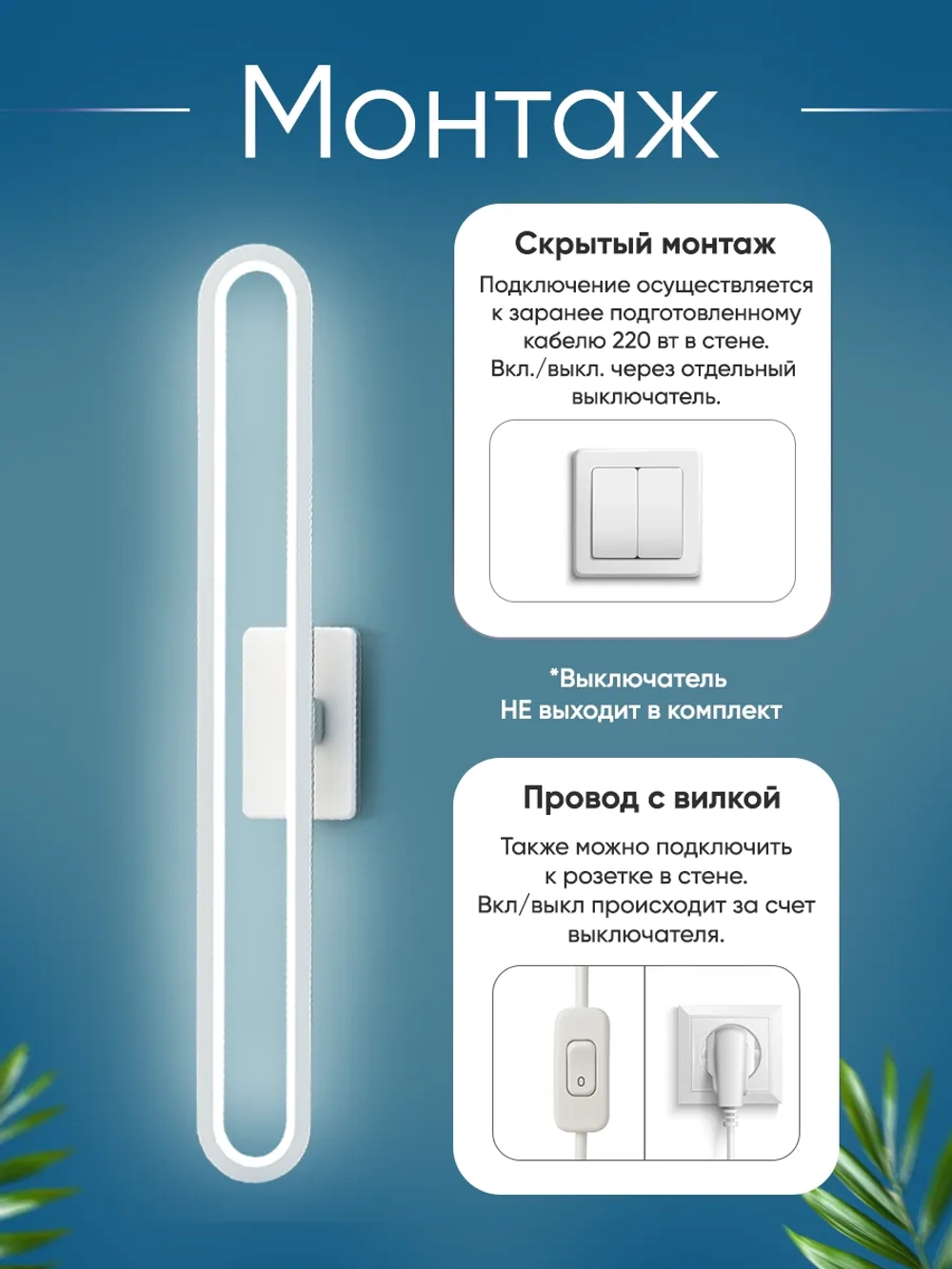 Настенный светодиодный светильник бра 1023-60