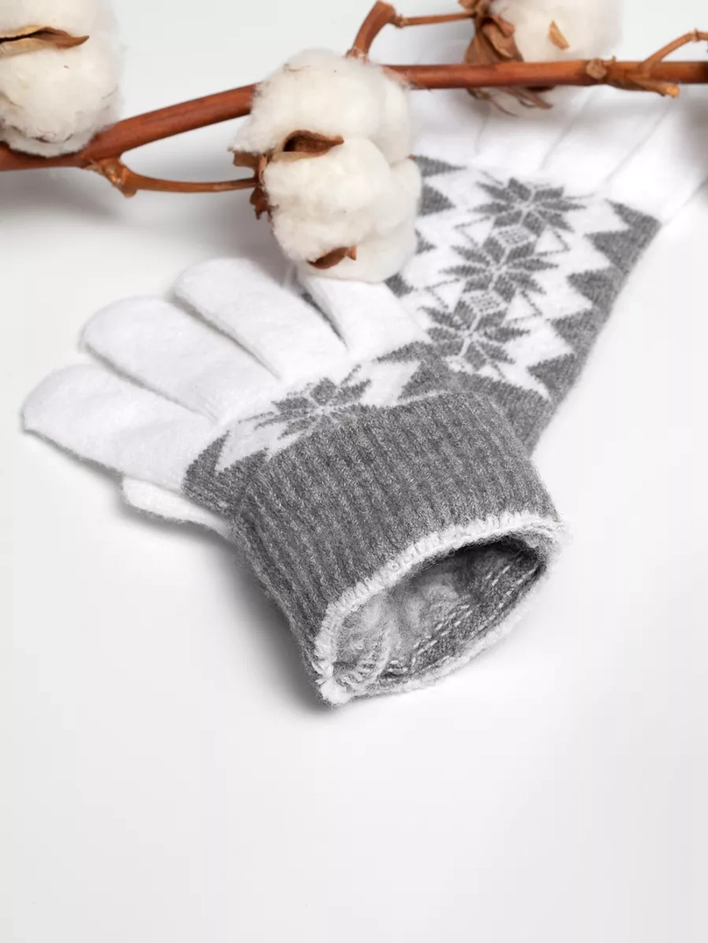 перчатки зимние шерстяные митенки