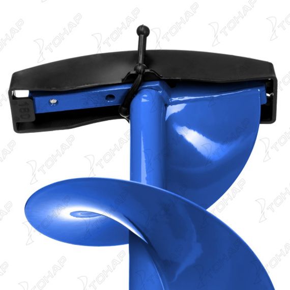 Ледобур HS-180D левое вращение, цельнотянутый шнек, высота шнека 40см (LH-180LD) Helios