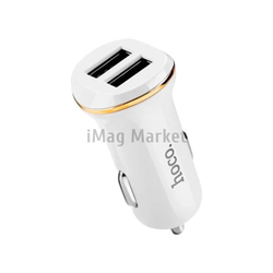 Автомобильное зарядное устройство Hoco Z1, 2 USB-A, 10.5W, 2.1A, белый