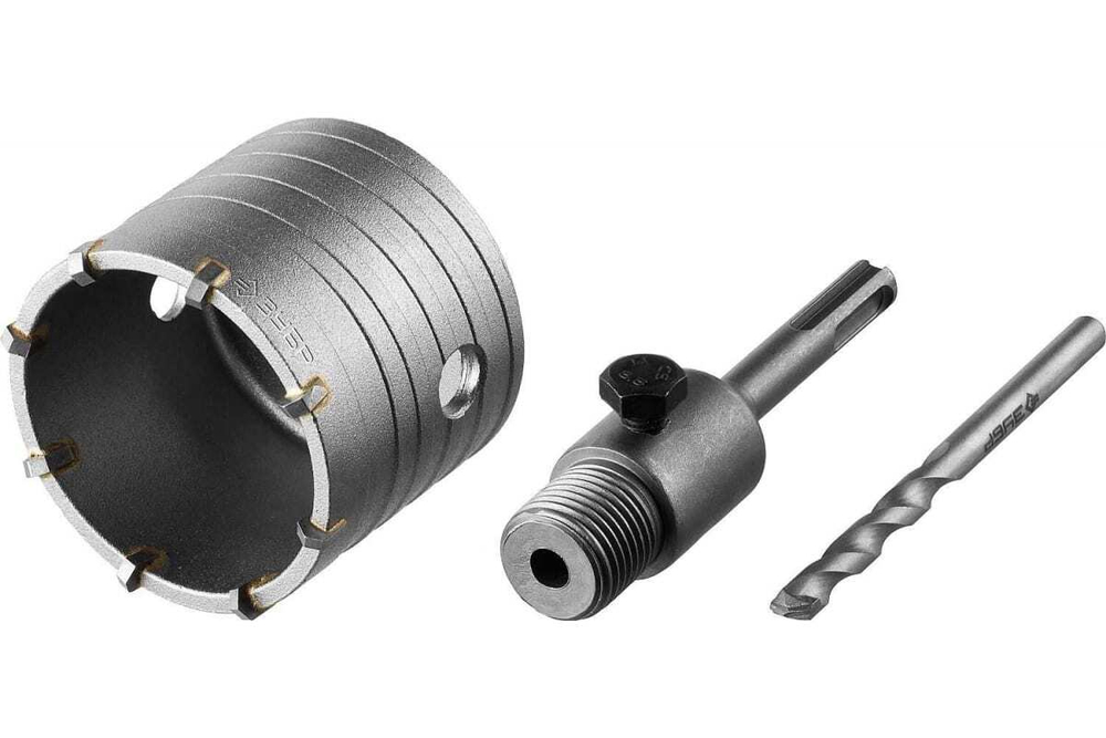 Коронка с державкой по бетону ЗУБР 68 мм, SDS-Plus 29211-68