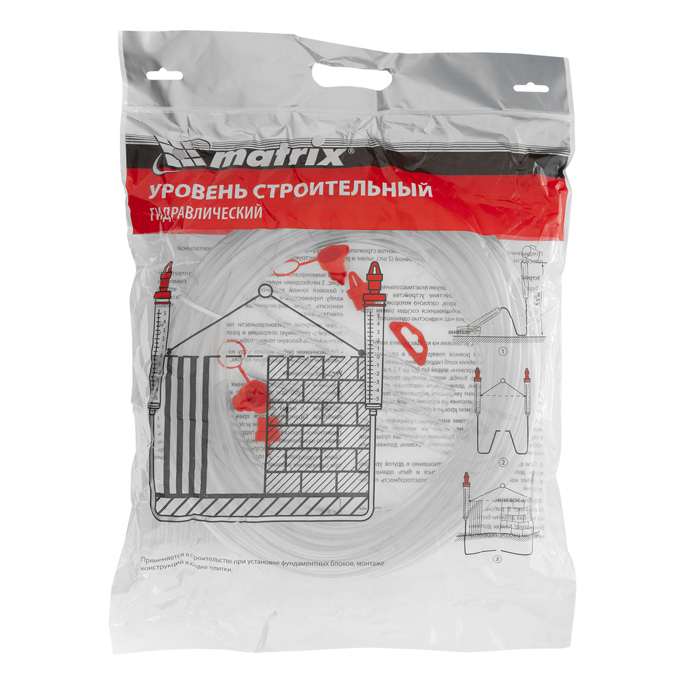 Гидроуровень,удлиненная колба, рельефная градуировка, 25м Matrix