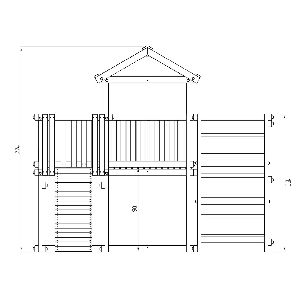 Детский домашний игровой комплекс чердак ДК3Р Розовый