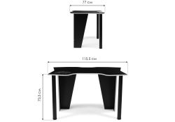 Компьютерный стол Алид 115,5х77х73,5 черный / красный